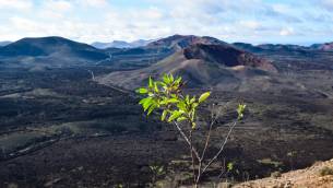 Vistas de volcanes desde Caldera Blanca