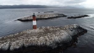 USHUAIA LIGHTHOUSE END OF THE WORLD TIERRA DEL FUEGO ARGENTINA